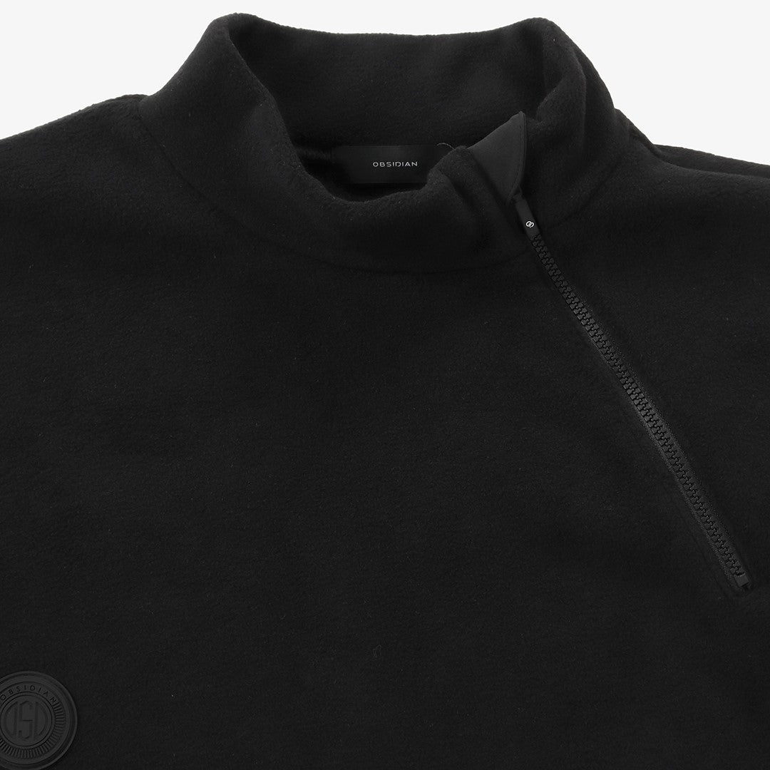 FLEECE MOCK NECK PULLOVER