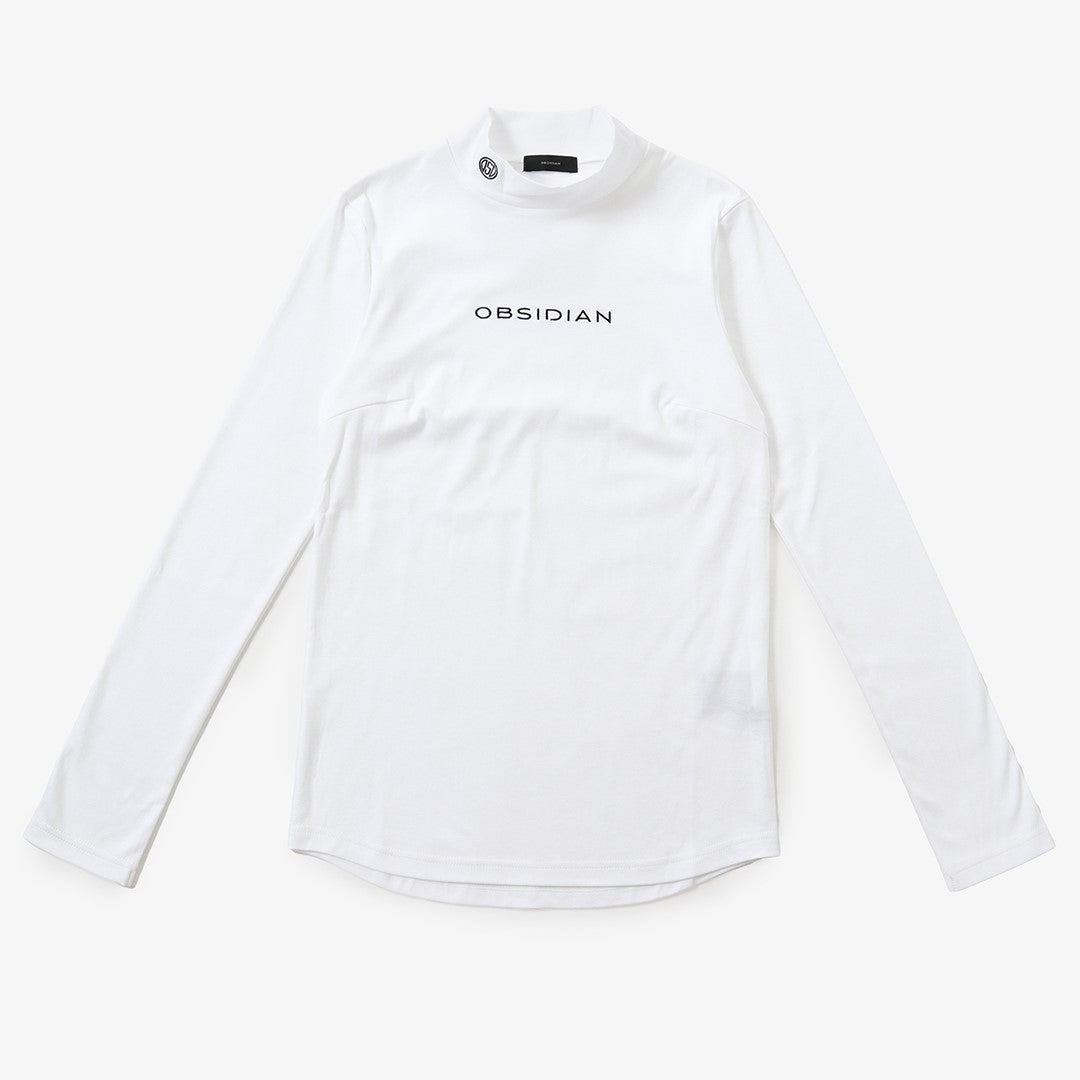 【WOMEN】SUVIN PLATINUM HIGHNECK LONGSLEEVE EMBROIDERY